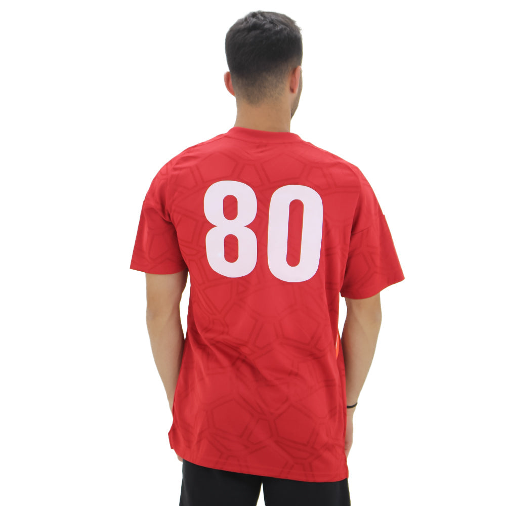 Men's Jersey Short Sleeve Sport Top,Red