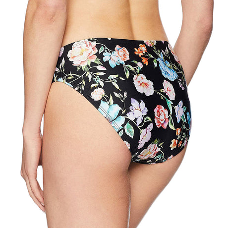 Image for Women's Floral Printed Bikini Bottom,Black