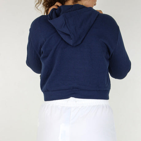 Image for Women's Plain Crop Hoodie,Navy