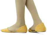 Image for Women's Faux Suede Plain Flat,Mustard