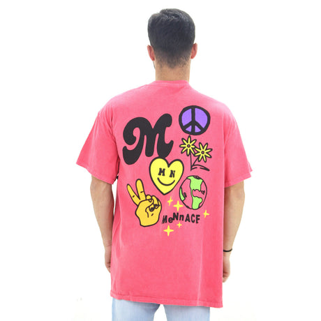 Image for Men's Graphic Front & Back Casual T-Shirt,Pink