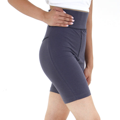 Image for Women's High Waist Cotton Short,Dark Grey