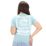 Image for Women's Brand Name Print Back Top,Light Green