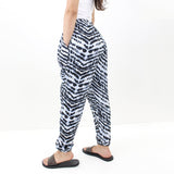 Women's Printed Sleepwear Pant,Light Blue/Black