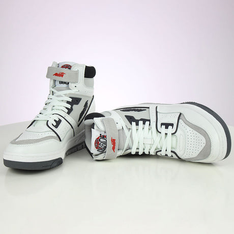 Image for Men's Logo Print Leather High Shoes,White