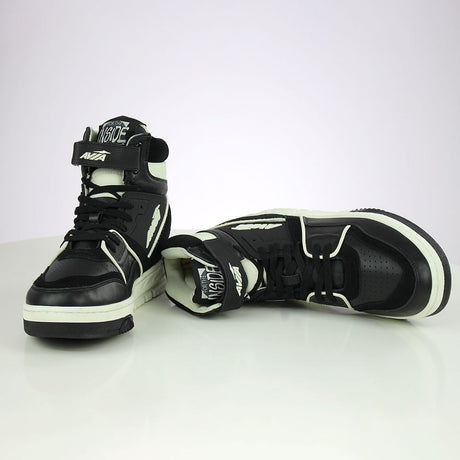 Image for Men's Graphic Printed Leather High Shoes,Black