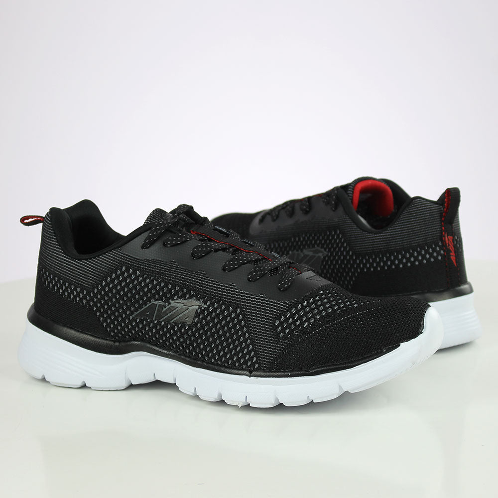 Men's Breathable Lace Up Knit Sneakers,Black – All Brands Factory