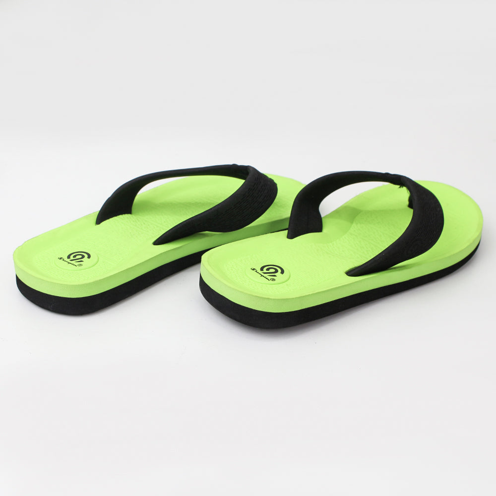 Image for Kids Boy Textile One Finger Slippers,Neon Green