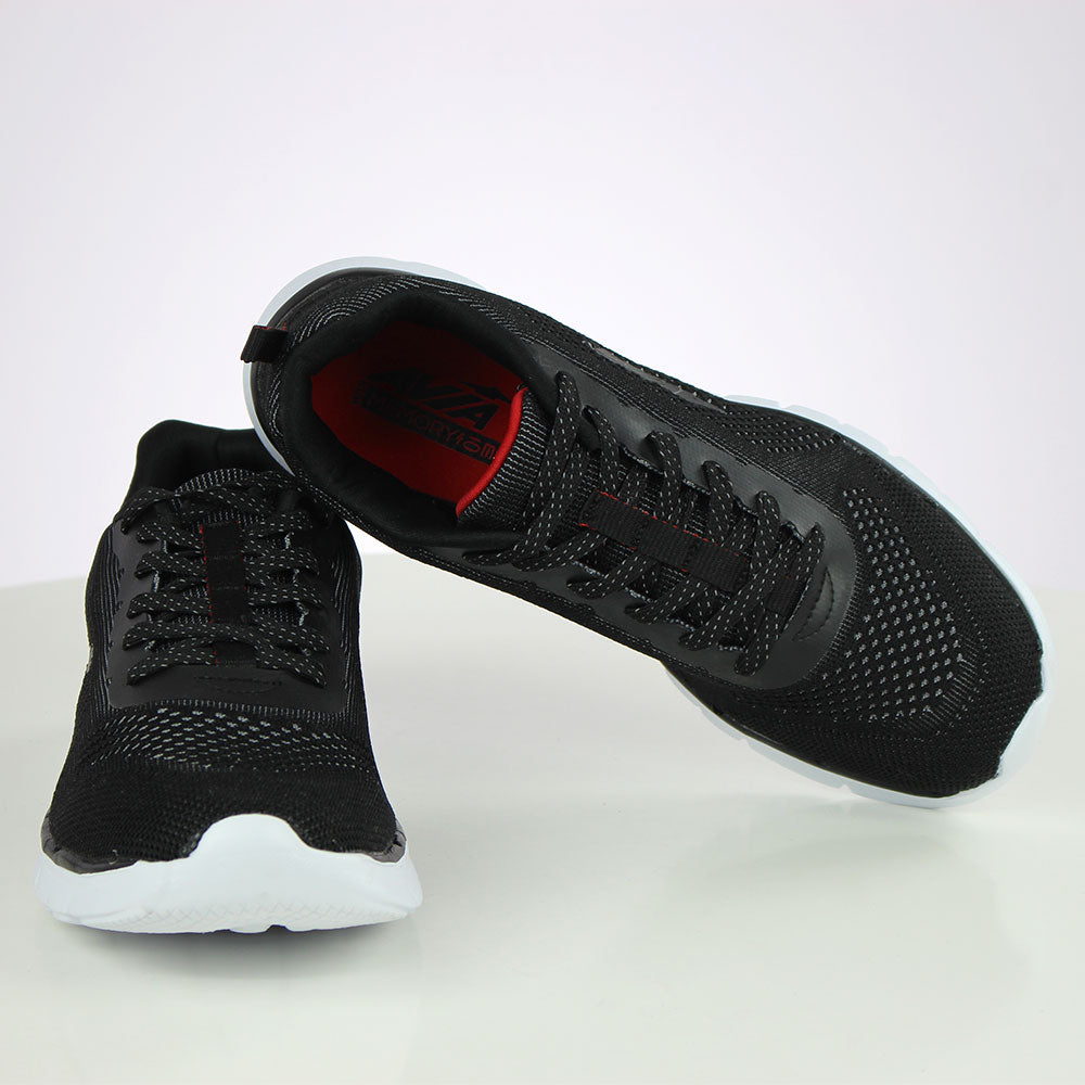 Image for Men's Breathable Lace Up Knit Sneakers,Black