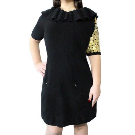 Image for Women's Cowl Neck Party Dress,Black