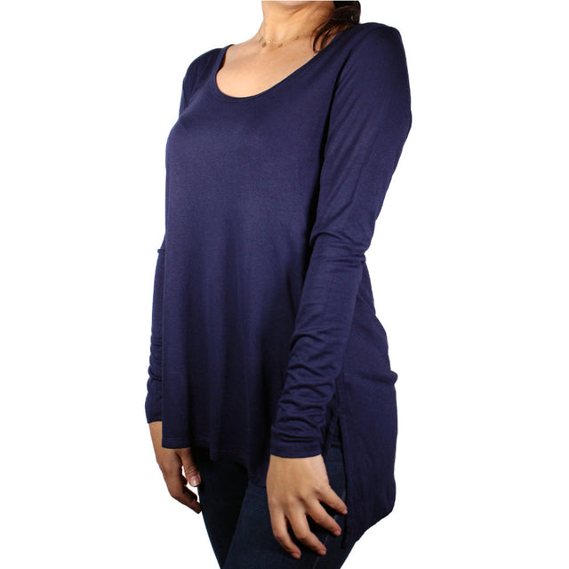 Image for Women's High Low Casual Top,Navy