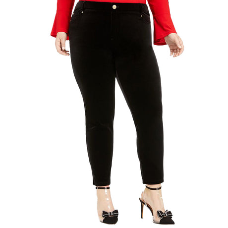 Image for Women's Curvy Velvet Skinny Pant,Black