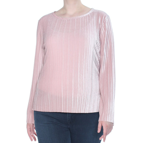 Image for Women's Ribbed Velvet Top,Pink