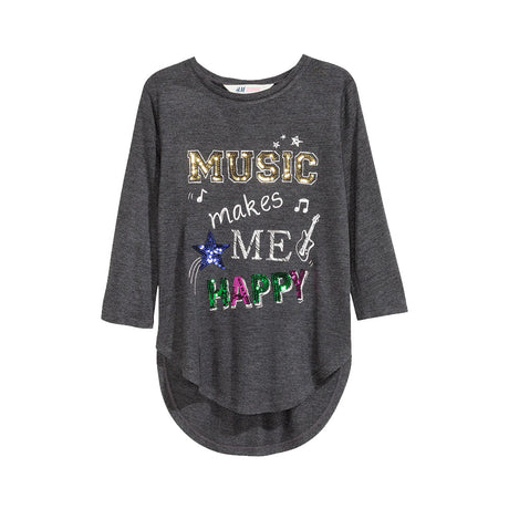 Image for Girl's Sequined sweaters,Dark-Grey