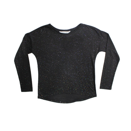 Image for Girl's Washed Glitter Sweaters,Black